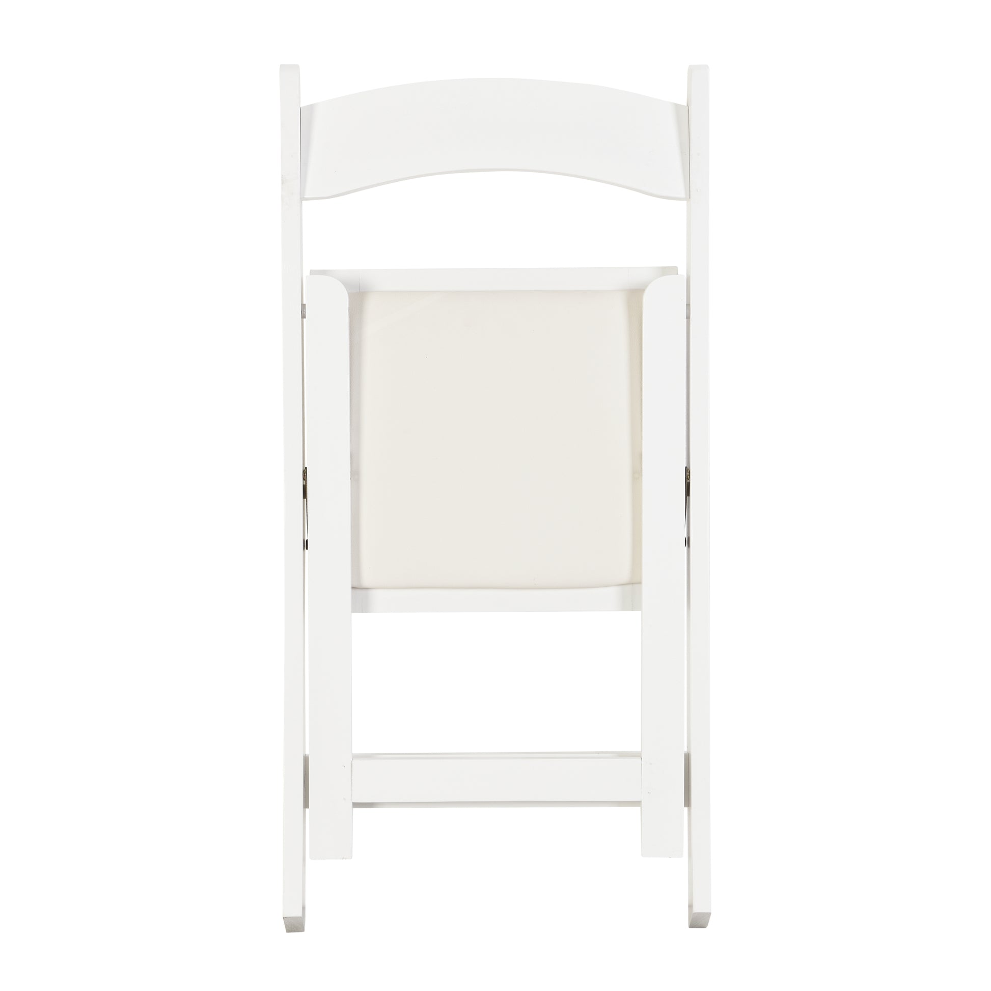 Upholstered Folding Chair,Space Saving, Easy To Carry, ,4Pcs,Beige Cushion White Shelf,Dining Room Beige White Wood