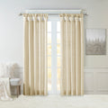 Twist Tab Lined Window Curtain Panel Champagne 50X95