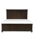 Solid Transitional Style Bedroom 1Pc Queen Bed Traditional Framing Driftwood Charcoal Finish Wooden Furniture Box Spring Required Queen Brown Mix Wood Bedroom Transitional Wood