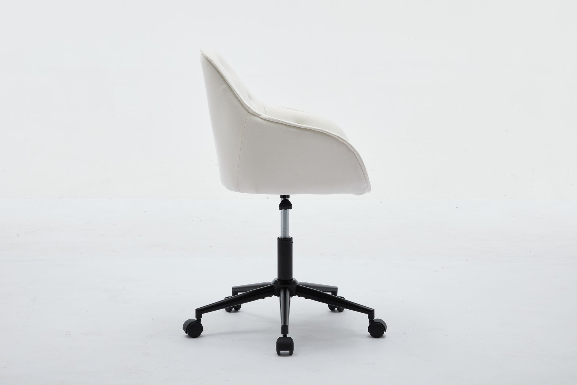 Elegent Velvet Office Chair With Wheels, Makeup Vanity Chair Height Adjustable For Teens Women Girls, Comfy Swivel Modern Leisure Armchair For Home Office, Bedroom, Study And Vanity. Beige Beige Primary Living Space Luxury,Modern Foam Iron