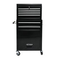 High Capacity Rolling Tool Chest With Wheels And Drawers, 6 Drawer Tool Storage Cabinet Black Black Steel