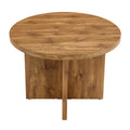 Round Dining Table For 4 6, 42 Inch Modern Kitchen Table Small Dinner Table Mdf Kitchen Dinning Table For Cafe Restaurant Wine Bar Home Office Conference Brown Farmhouse,Mid Century Modern,Modern Round Mdf