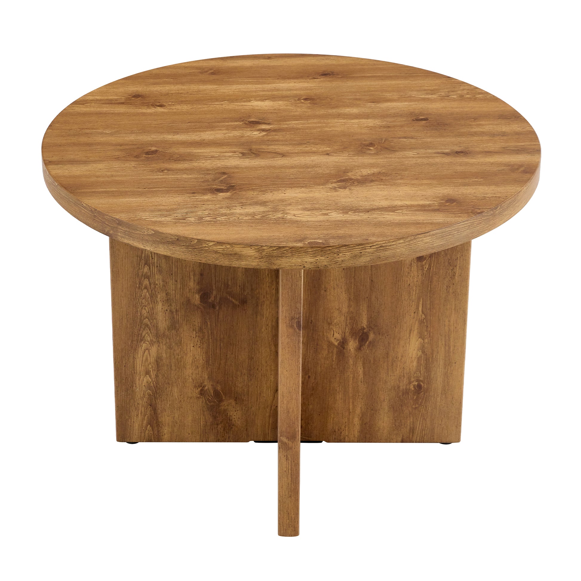 Round Dining Table For 4 6, 42 Inch Modern Kitchen Table Small Dinner Table Mdf Kitchen Dinning Table For Cafe Restaurant Wine Bar Home Office Conference Brown Farmhouse,Mid Century Modern,Modern Round Mdf