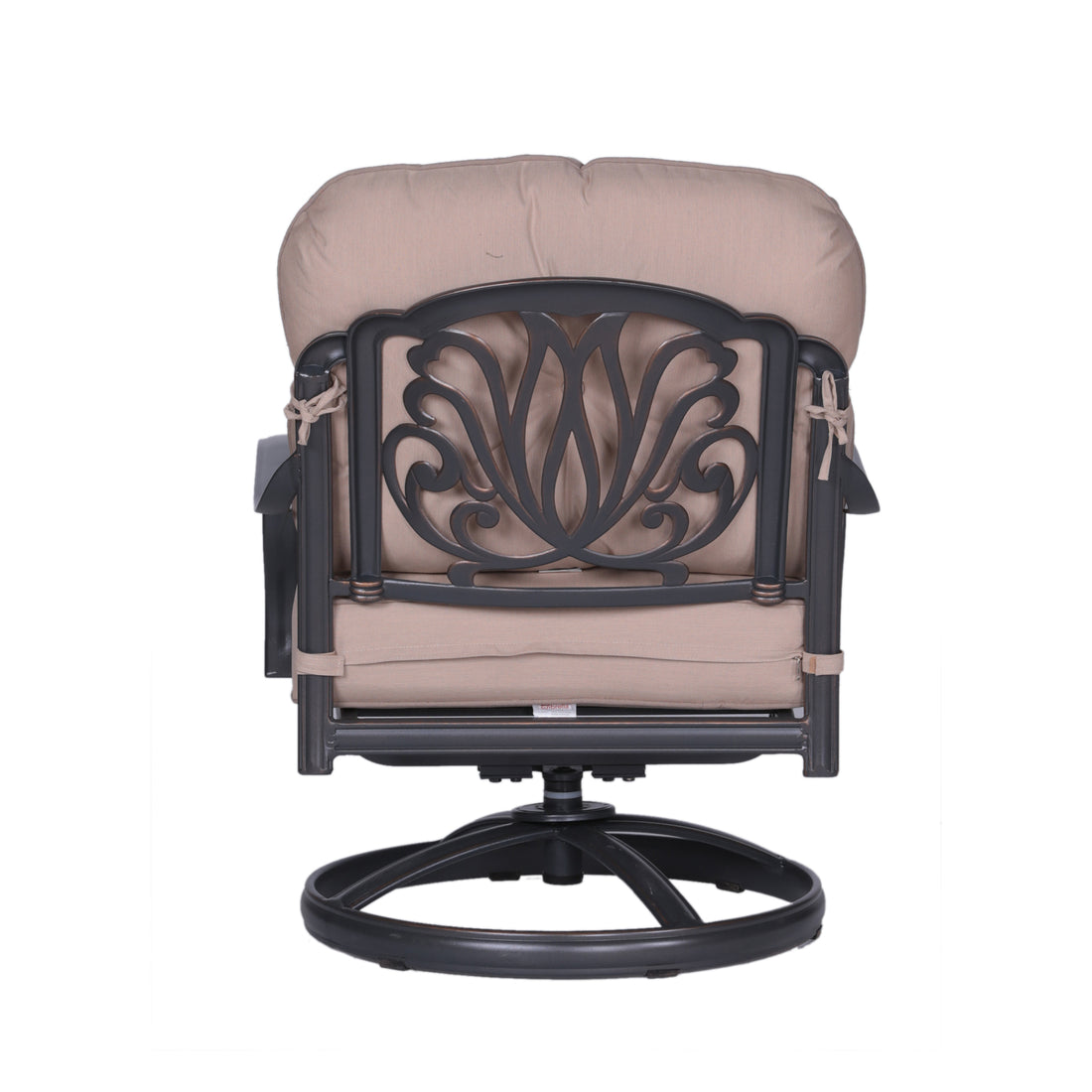 Club Swivel Chairs With Cushion, Quality Outdoor Patio Furniture Gunmetal Aluminium