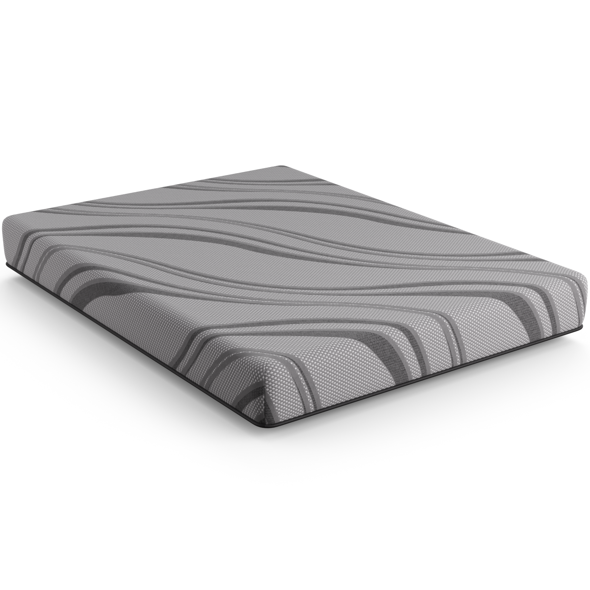 Bib: Nl 8" Pro Gel Foam Firm Queen Gray Memory Foam Fabric Queen