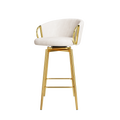 30 Inch Dining Chairs Set Of 2 Modern Style 360 Swivel Bar Chairs With Simple Design, Comfortable High Stools, And Flexible Dining Chairs Suitable For Bars, Restaurants,Velvet Bar Chair Beige Beige