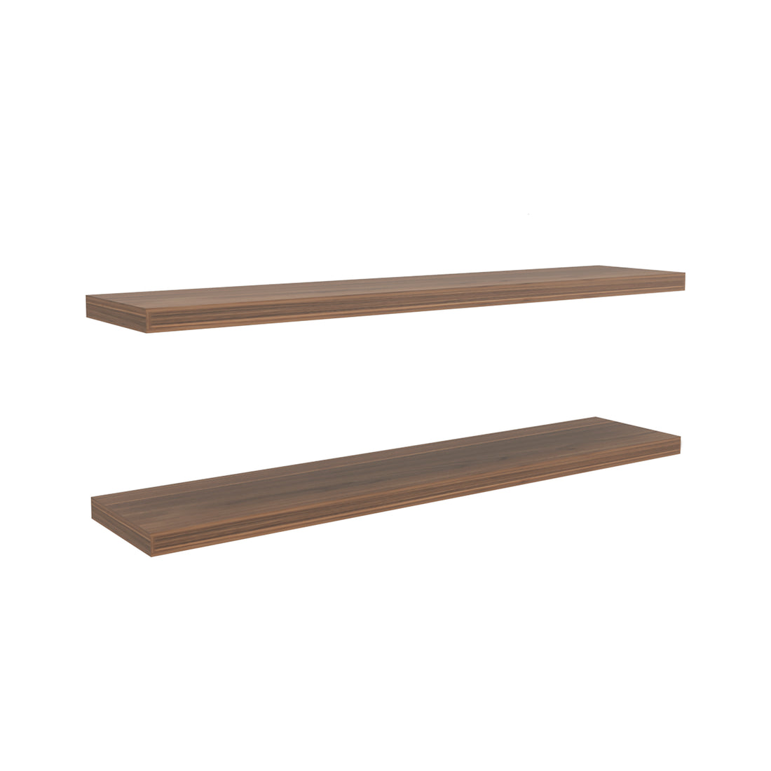 Ecco 47" Wide Floating Shelves Set Of 2, Shelves For Wall Decor For Bedroom, Bathroom Storage Shelves, Book Shelves For Living Room 2 Or Less Mahogany Horizontal Primary Living Space Modern Wall