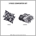 Floral Reversible Comforter Set Twin Multicolor Polyester