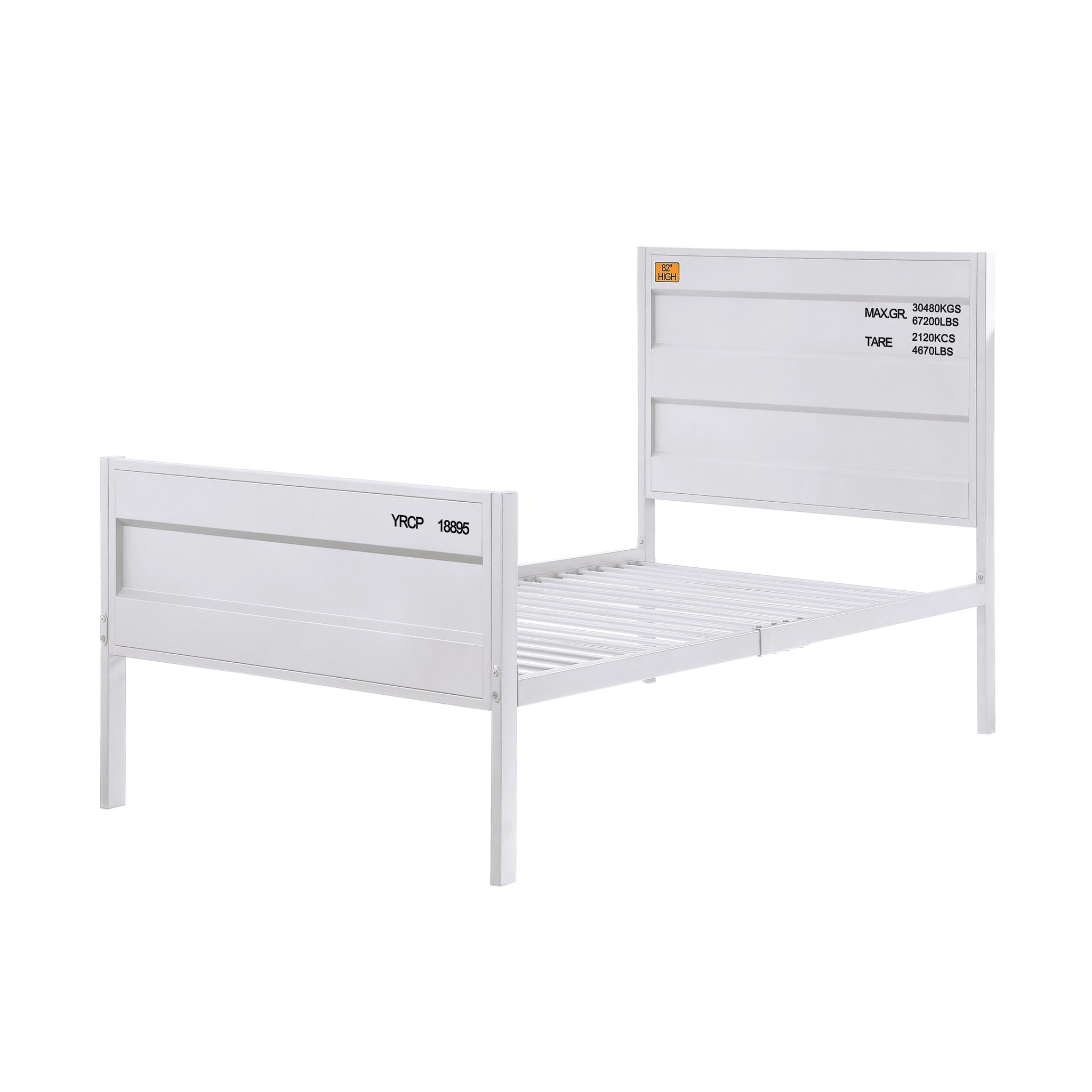 White Twin Platform Bed Twin White Iron Bedroom Contemporary Slat Beds Metal