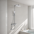 Triple Function Shower System Shower Systems Including Rainfall Showerheads And Handheld Showers Stainless Steel Shower Hose Silver Bathroom Modern Copper