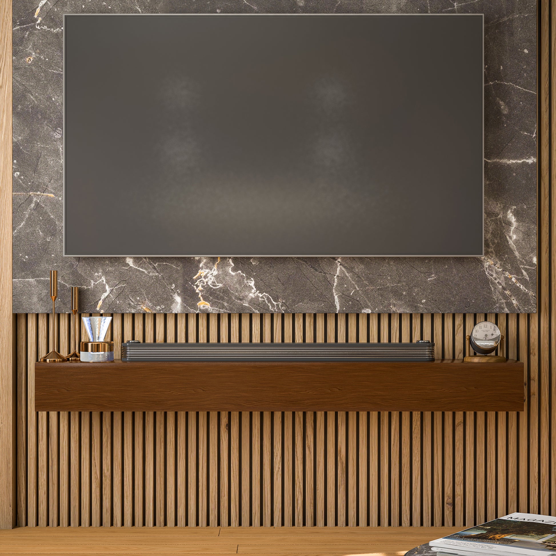 60'' Fireplace Mantel Wooden Wall Mounted Floating Shelf 8" Deep Solid Pine Wood,Brown Brown Brown Wall Mount Metal & Wood