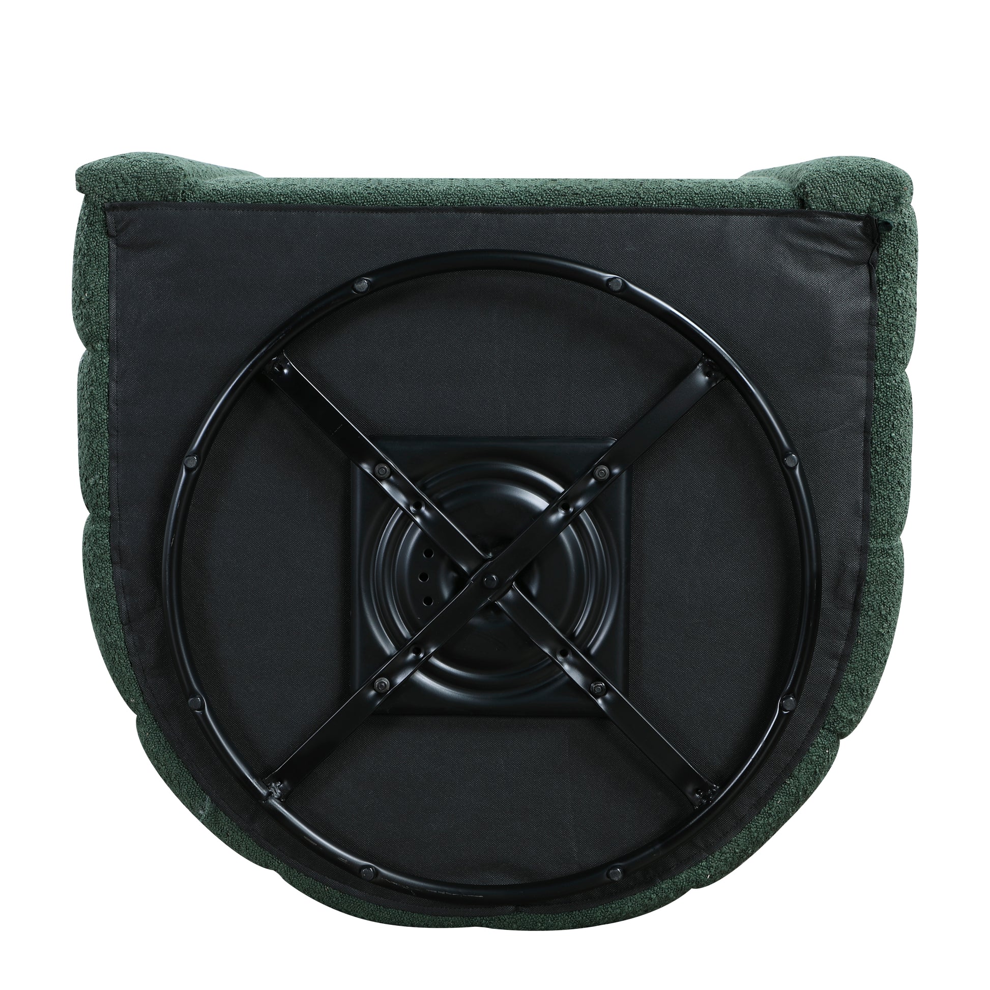 Modern Contemporary Swivel Chair With Ottoman Green Boucle Fabric Upholstery Solid Wood Living Room Furniture Green Primary Living Space Contemporary,Modern Plywood,Solid Wood