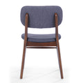 Chair Set Of 2 Charcoal Fabric