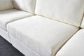 Modular Sofa Whiten Chenille Fabric, Simple And Grand, The Seat And Back Is Very Soft. This Is Also A Knock Down Sofa Creamy White White Chenille Wood Primary Living Space Medium Firm Light Duty Victorian Rectangle Acacia Rolled Arms Chenille 2 Seat