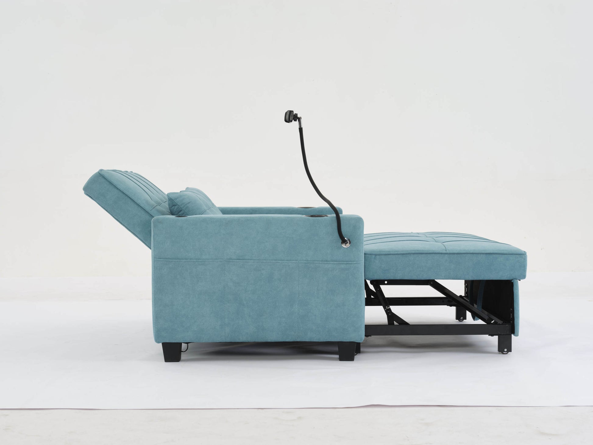 Futon Chair Bed Convertible Chair 3 In 1 Pull Out Sleeper Chair Beds With Usb Ports,Wear Resistant And Anti Scratch, Armchair Bed Sleeper For Living Room Green Tech Cloth Green Foam Tech Cloth 2 Seat