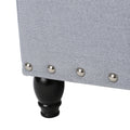 Storage Ottoman Light Grey Fabric