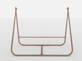 Hammock Swing Chair With Stand For Indoor,Outdoor, Anti Rust Wood Colored Frame 570 Lbs Capacity With Cushion Oversized Double Hammock Chair For Patio Balcony Bedroom Ban On Old W1132P155978 Gold Brown Rattan Metal