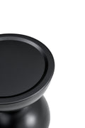Blck Coffee Round Tables With Storge Movable Table Top Multifunctional End Side Table Matt Black Primary Living Space Casual,Cute,Modern Freestanding Round Coffee & End Tables Round Metal