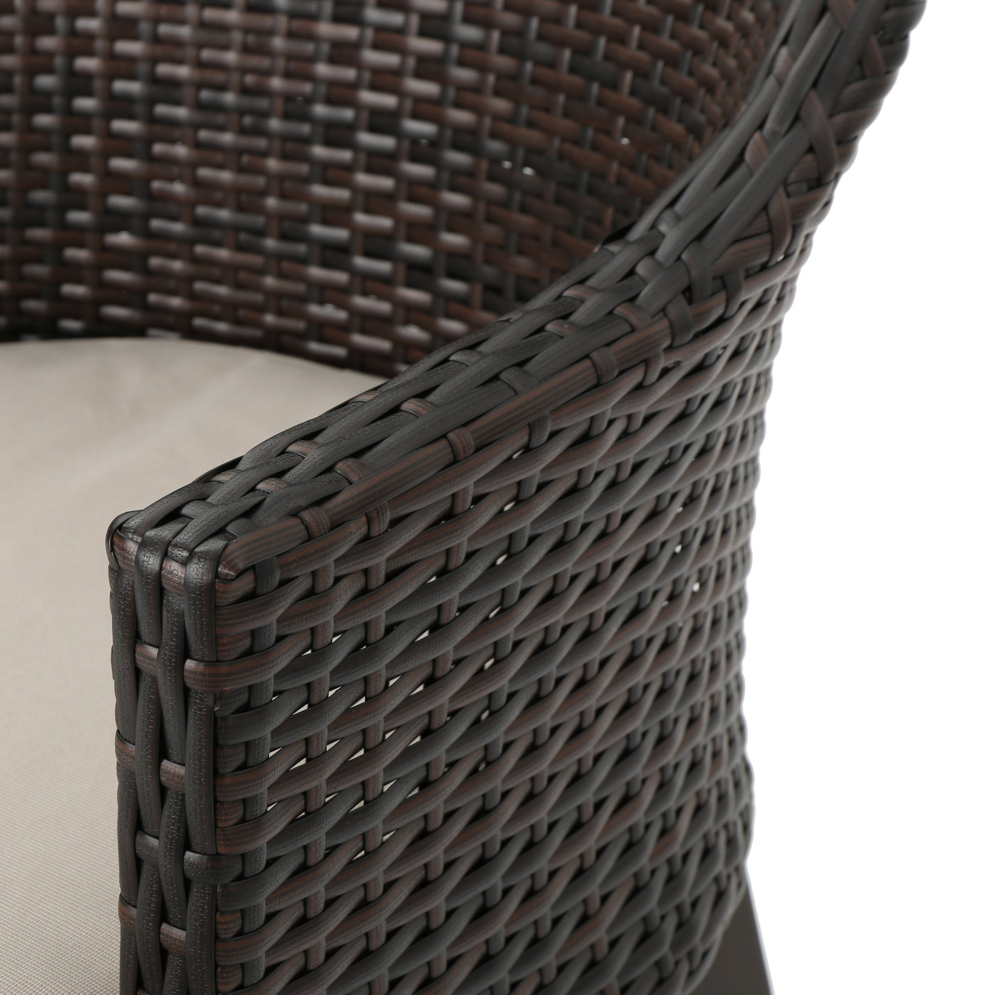 Hillhurst Chair Brown Mp2 Set Of 2 Brown Rattan Waterproof Fabric Metal