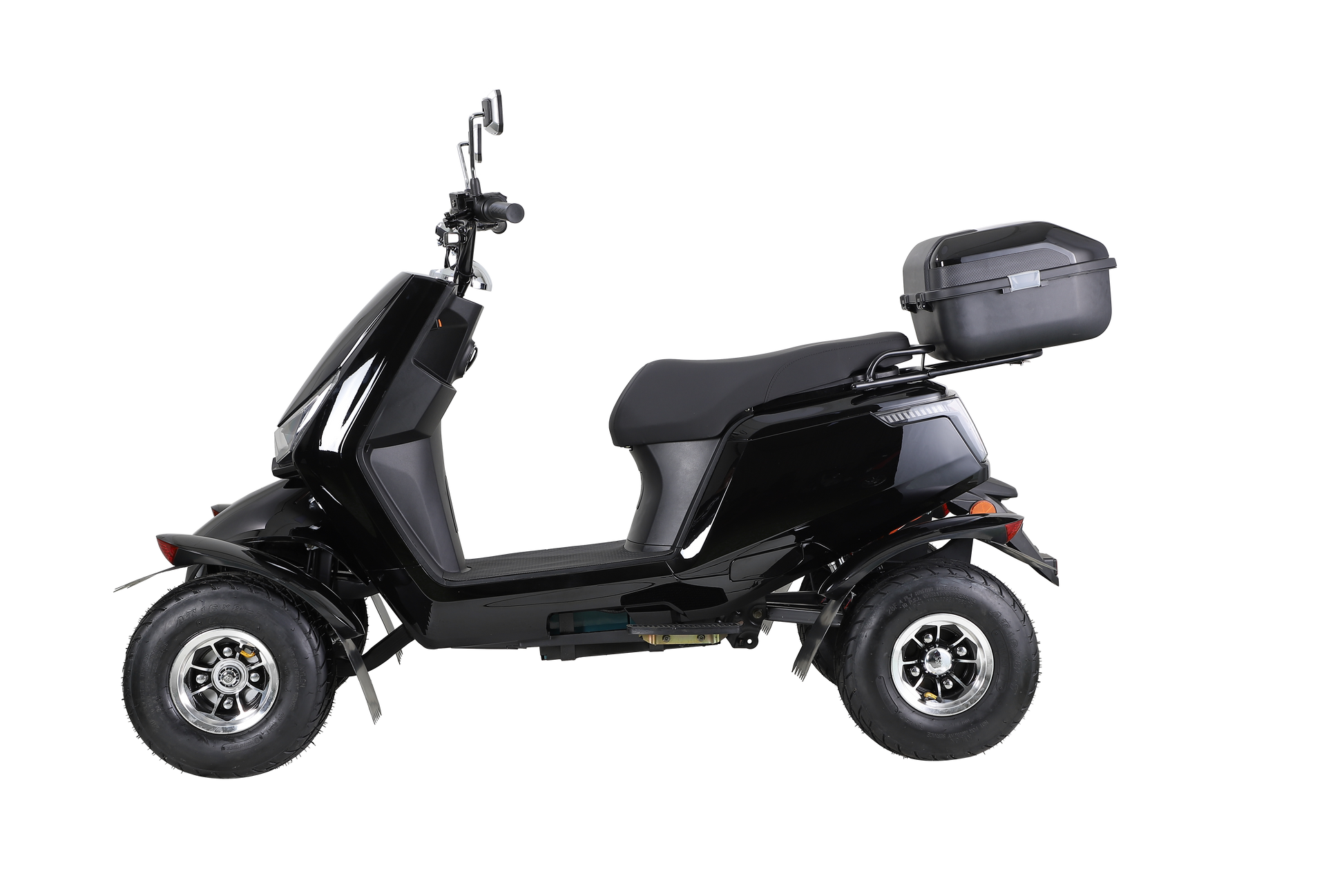 Electric Mobility Recreational Travel Scooter For Adults,Mobility Scooters For Seniors, 4 Wheel Powered Mobility Scooters Black Abs Pc