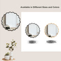 Solid Wood Wavy Mirror Black Vanity Mirror Wall Decor 42