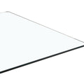 Large Modern Minimalist Rectangular Glass Dining Table, Seating 6 8 People, 0.39 