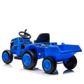 12V Kids Ride On Electric Tractor Black Knight,Kids Ride On Toy.2Wd,Non Skid Tires, Steering Wheel, Foot Pedal,With Removable Storage Tug,Light,Bluetooth,Music,Mp3,Usb,Power Display For Kids Aged 3 . Blue 50 99 Lbs Polypropylene