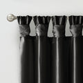 Twist Tab Total Blackout Window Curtain Panel Black 50X95