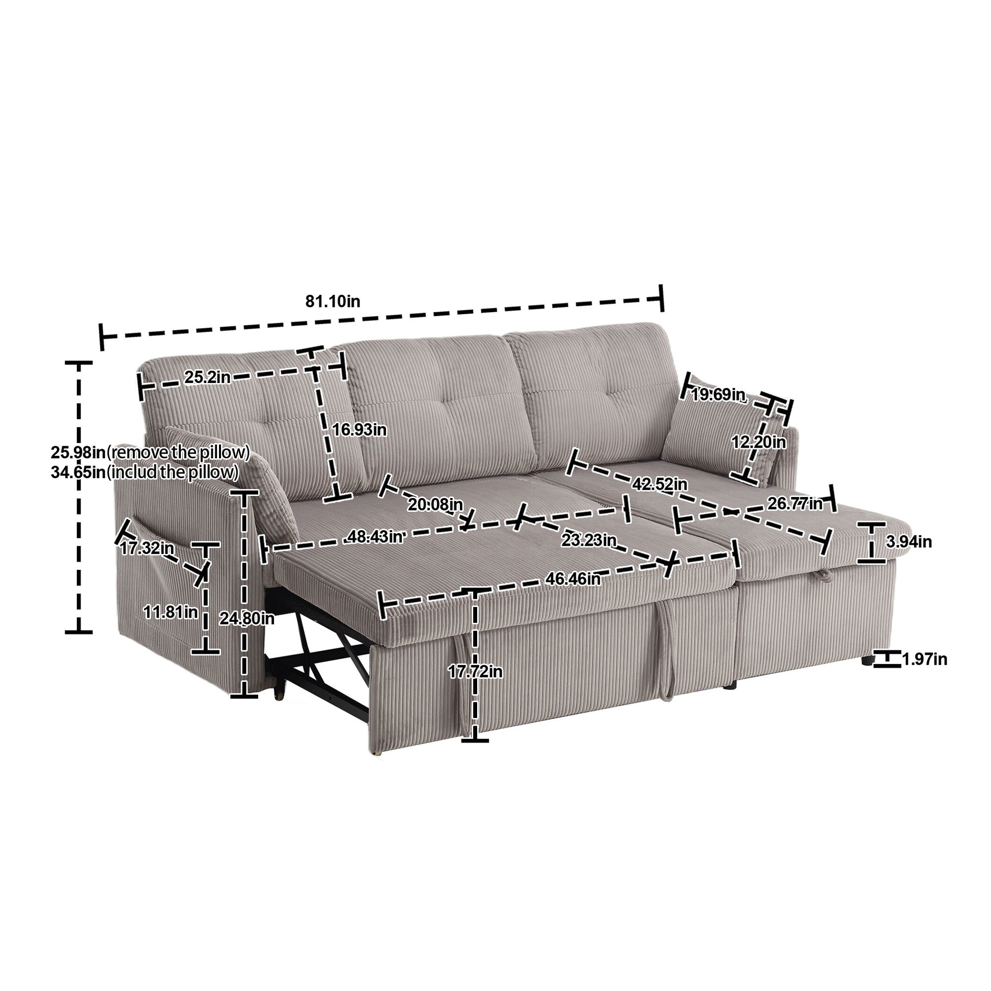 United Modular Sectional Sofa L Shaped Modular Couch With Reversible Chaise Modular Sofa Sectional Couch With Storage Seats Dark Grey Velvet 4 Seat