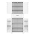 Bathroom Storage Cabinet With Multi Functional Storage Space, Drawer With Slide Rails, Adjustable Shelf, White White Mdf