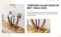 Modern Minimalist Rectangular Glass Table With 0.39 