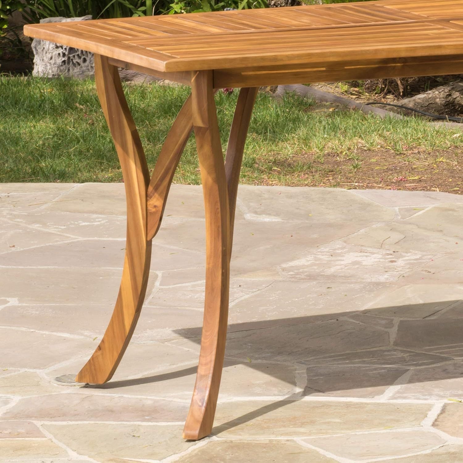 Hermosa 7 Piece Wood Dining Set With Cushions Yes Teak Acacia Wood