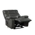 Recliner Chair With Phone Holder,Electric Power Lift Recliner Chair With 2 Motors Massage And Heat For Elderly, 3 Positions, 2 Side Pockets, Cup Holders Gray Foam Bonded Leather