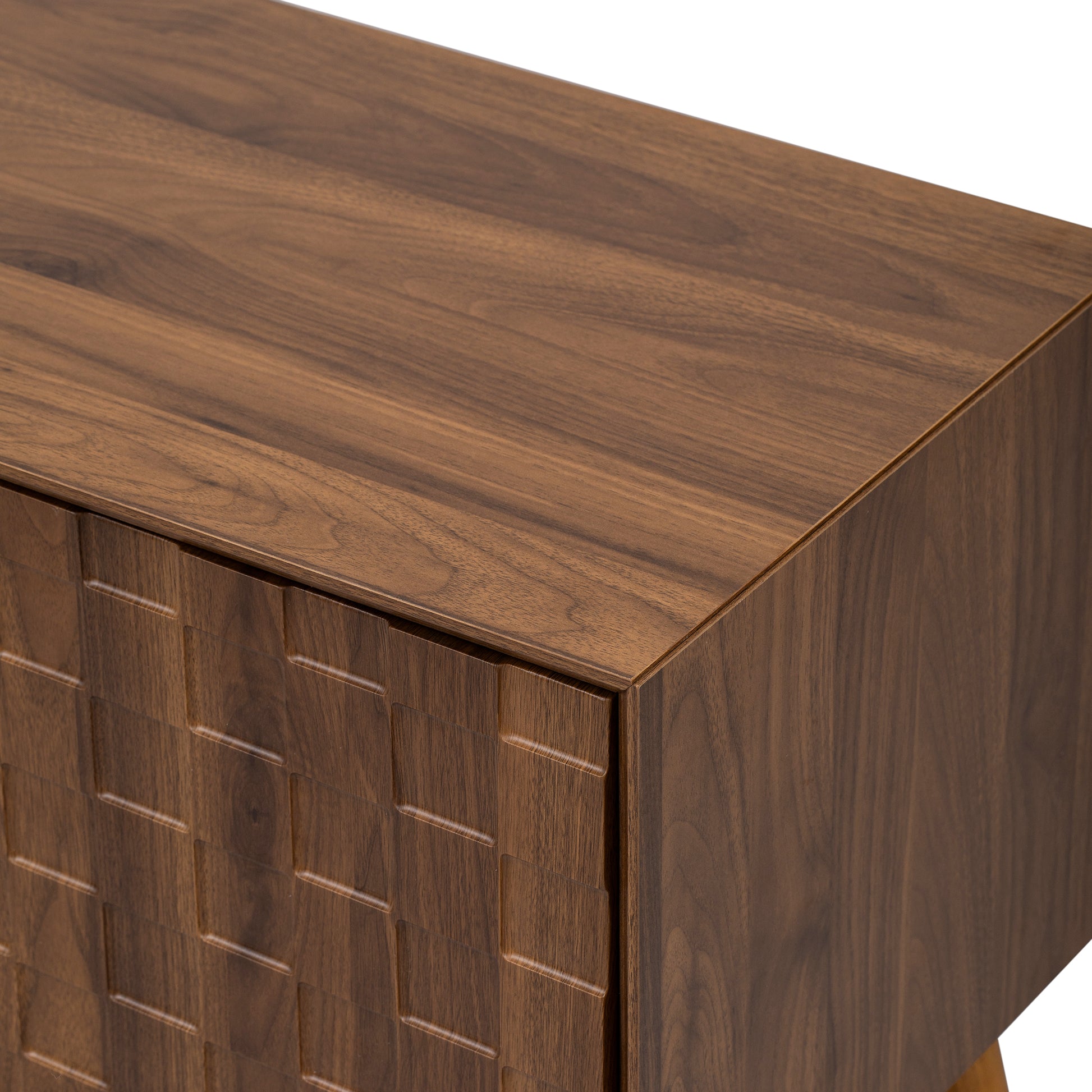 70" Mid Century Modern Tv Stand, Media Console Table For Tvs Up To 80'', Entertainment Center With 5 Solid Wood Legs For Living Room, Bedroom Walnut Primary Living Space 70 79 Inches 70 79 Inches
