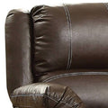 Upholstered Recliner Loveseat With Split Tufted Backrest, Brown Brown Wood Fabric 2 Seat