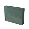 3 Door Arched Wall Mounted Glass Cabinets For Kitchen, Living Room And Bathroom Dark Green Dark Green Glass Metal