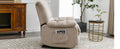 Massage Recliner Chair Electric Power Lift Recliner Chairs With Heat, Vibration, Side Pocket For Living Room Bedroom, Beige Beige Velvet