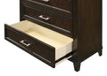 Merlot 5 Drawer Chest Mahogany Solid Wood Mdf