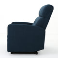 Recliner Chair Double Seats Navy Blue Fabric