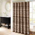 Jacquard Shower Curtain Brown Polyester