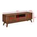 Mid Century Modern Fluted Tv Stand For 65 Inch Tv, Entertainment Center With Storage, Farmhouse Wood Media Console For Living Room Apartment Office, Accent Table, 2 Door & 1 Drawer & Solid Wood Leg Walnut 50 59 Inches Mdf