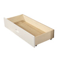 Twin Over Full Bunk Bed With Storage Drawers, Wooden Bunk Bed With Ladder And Safety Guard Rails White Full White Wood