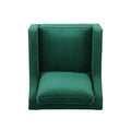 Velvet Club Chair, Green Green Velvet Wood Primary Living Space Cushion Back Casual,Contemporary Flared Arms Velvet 1 Seat