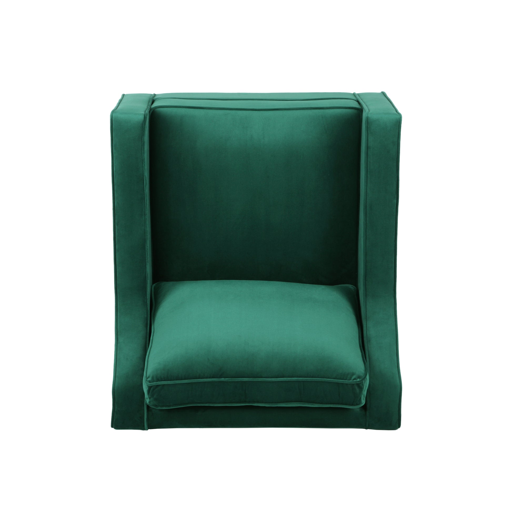 Velvet Club Chair, Green Green Velvet Wood Primary Living Space Cushion Back Casual,Contemporary Flared Arms Velvet 1 Seat