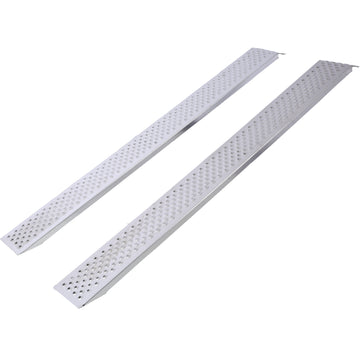 Aluminum Ramps,78"Lx8.5"W Lightweight Loading Ramps,880Lbs Pr Capacity,Atv Ramps For Pickup Trucks,Lawn Mower,Portable Ramp For Motorcycle, Truck, Dirt Bike,Quad,Snow Blower,Golf Cart,2Pcs Silver Aluminium