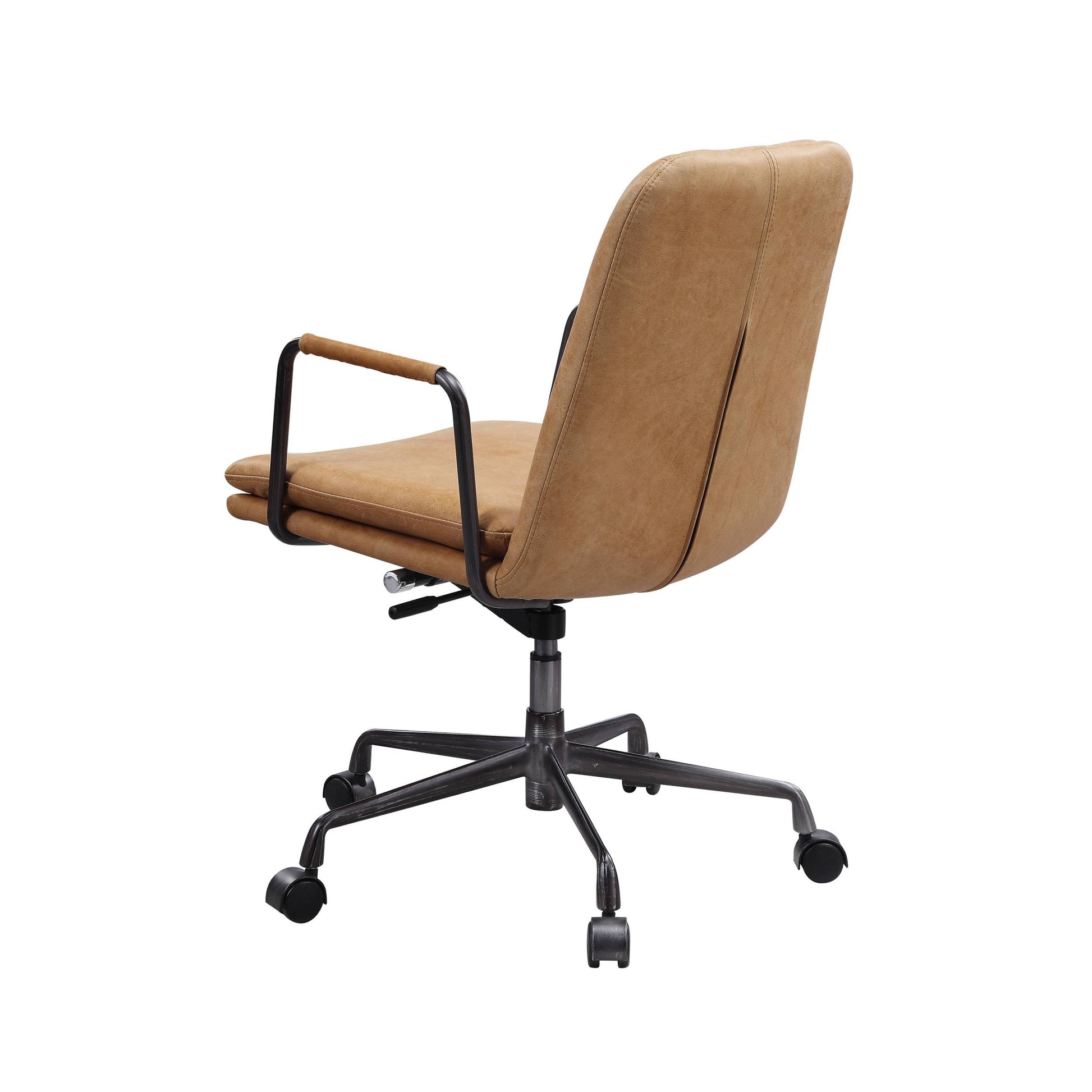 Rum Office Chair With Swivel Solid Brown Office Office Chairs Solid Back Swivel Genuine Leather