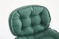 Armless Office Desk Chair With Wheels: Pu Leather Cross Legged Wide Chair,Comfortable Adjustable Swivel Computer Task Chairs For Home,Office,Make Up,Small Space,Bed Room Green Antique Fiber Foam And Polyester Fiber Pad Pvc