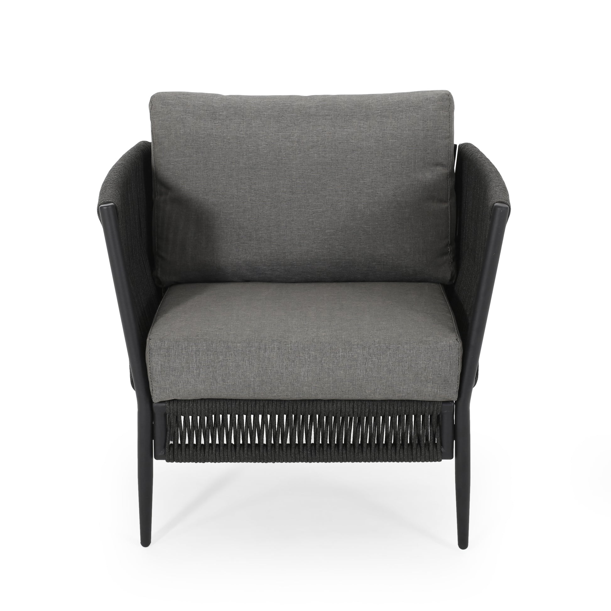 Hanford Club Chair Grey Woven Rope