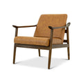 Brandon Antique Tan Leather Lounge Chair Antique Natural,Brown,Light Tan Brown Walnut Foam Genuine Leather,Solid Wood