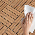 Wood Plastic Composite Deck Tiles Set Of 20Pcs, Diy Interlocking Decking Tiles, Floor Tile, Durable, Maintenance, Waterproof, Indoor Outdoor, 12X12In Wood Color Wood Modern Plastic Wood Plastic